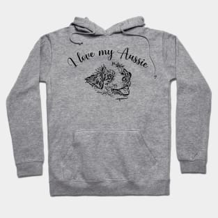 I Love My Aussie Dog Lover Gift Hoodie